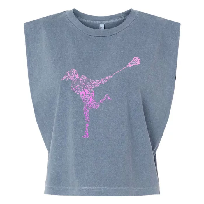 Lacrosse Player Garment-Dyed Women's Muscle Tee