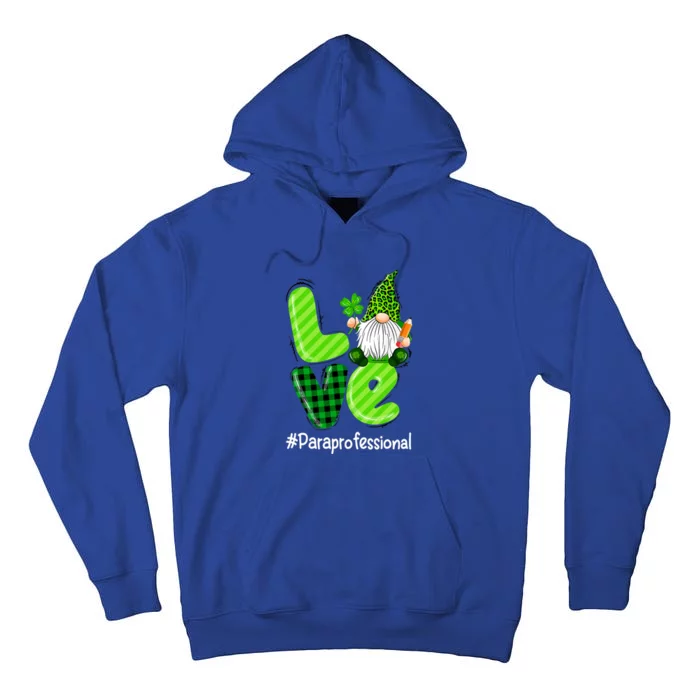 LOVE Para Life Gnome Leopard Shamrock St Patrick's Day Tall Hoodie