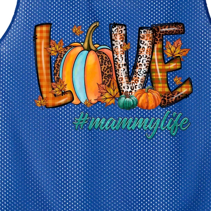 Leopard Pumpkin Love Mammy Cool Gift Halloween Pumpkin Gift Mesh Reversible Basketball Jersey Tank