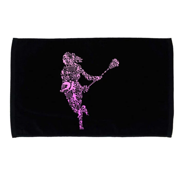 Lacrosse Player Microfiber Hand Towel