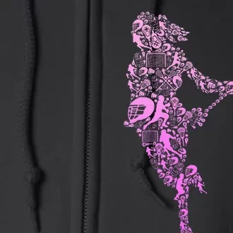 Lacrosse Player Full Zip Hoodie