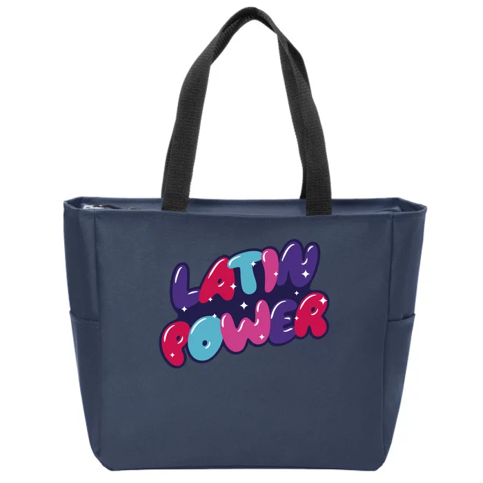 Latin Power Zip Tote Bag