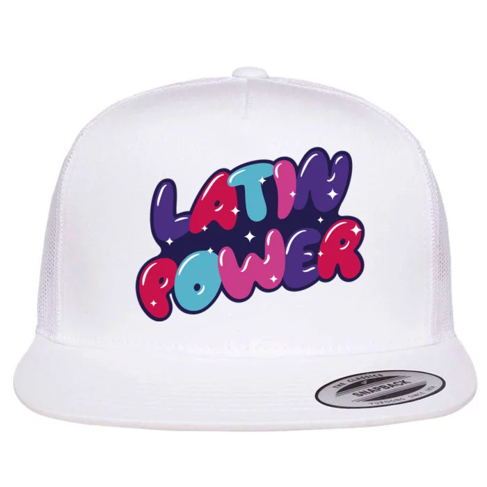 Latin Power Flat Bill Trucker Hat