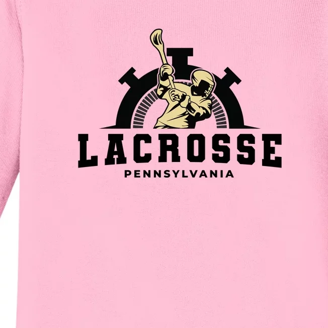 Lacrosse Pennsylvania Baby Long Sleeve Bodysuit