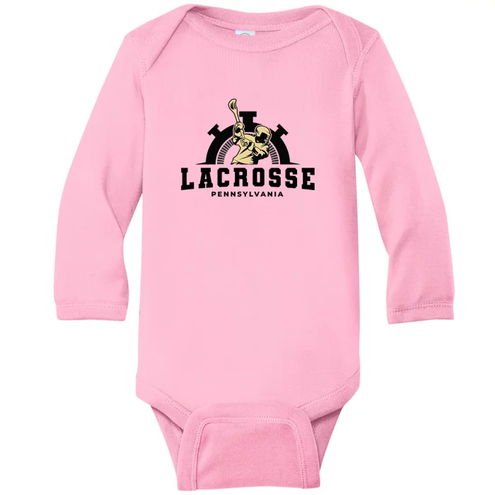 Lacrosse Pennsylvania Baby Long Sleeve Bodysuit