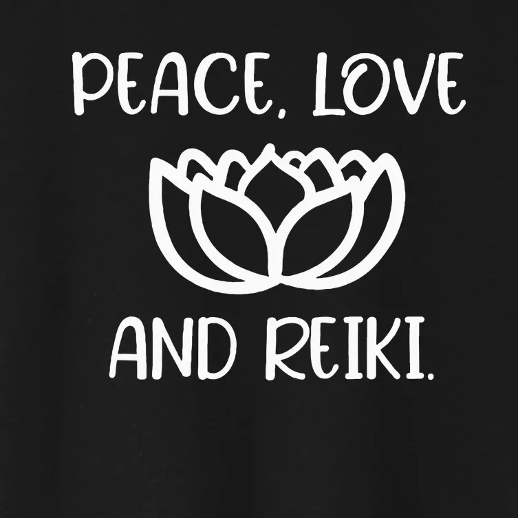 Lotus Peace Love Reiki Women's Crop Top Tee