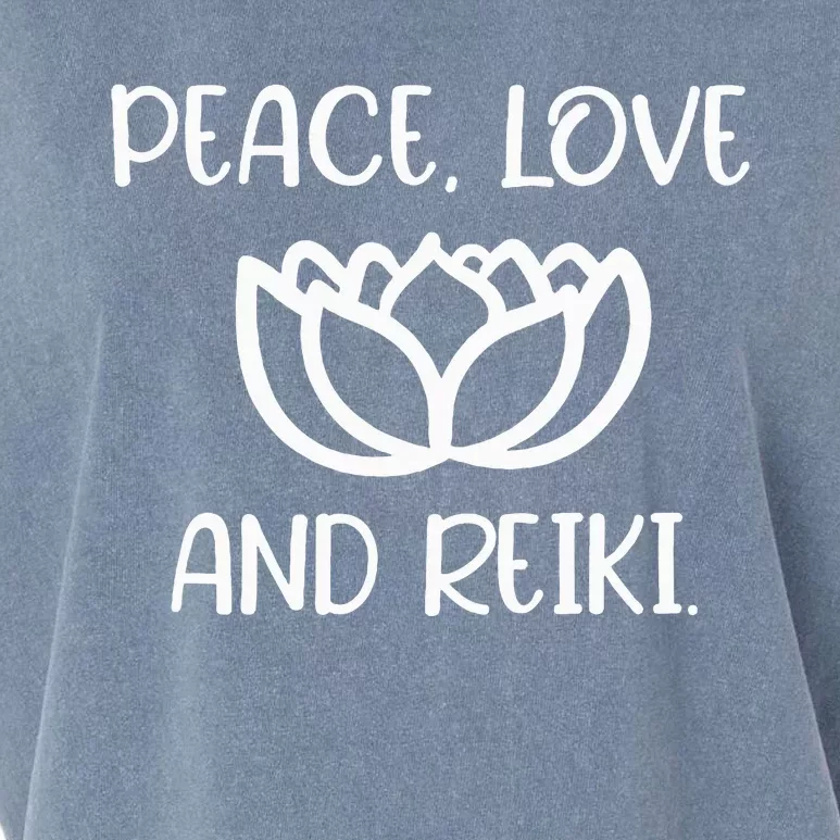 Lotus Peace Love Reiki Garment-Dyed Women's Muscle Tee