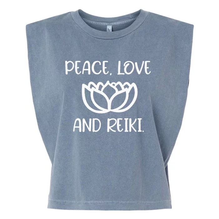 Lotus Peace Love Reiki Garment-Dyed Women's Muscle Tee