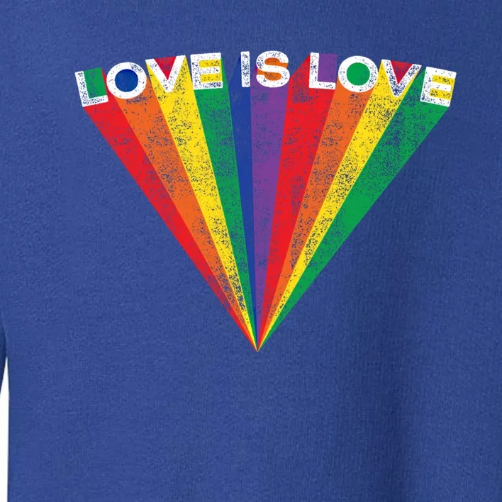 Lgbtq Pride Love Is Love Rainbow Stripe Gay Teen Adult Gift Toddler Sweatshirt