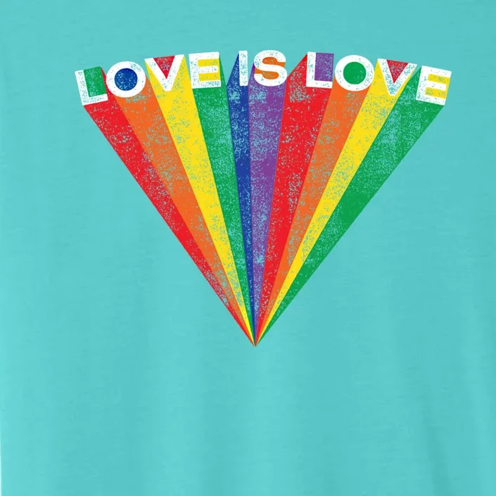 Lgbtq Pride Love Is Love Rainbow Stripe Gay Teen Adult Gift ChromaSoft Performance T-Shirt