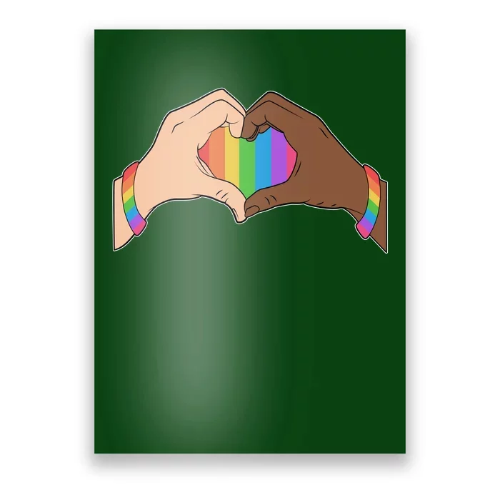 LGBT Pride Love Heart Hands Poster