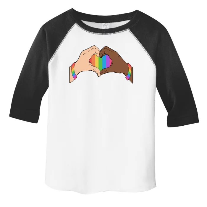 LGBT Pride Love Heart Hands Toddler Fine Jersey T-Shirt