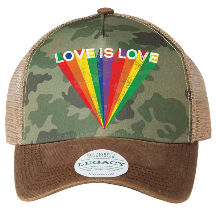 Lgbtq Pride Love Is Love Rainbow Stripe Gay Teen Adult Gift Meaningful Gift Legacy Tie Dye Trucker Hat