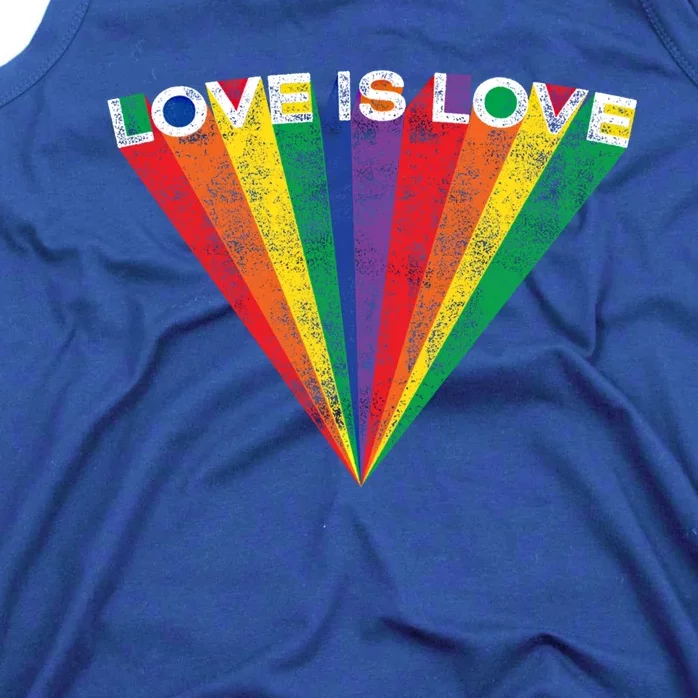 Lgbtq Pride Love Is Love Rainbow Stripe Gay Teen Adult Gift Meaningful Gift Tank Top