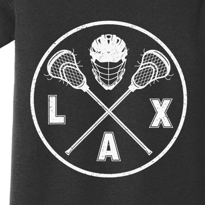 LAX Player Lacrosse Lacrosse Logo Lacrosse Lovers Baby Bodysuit