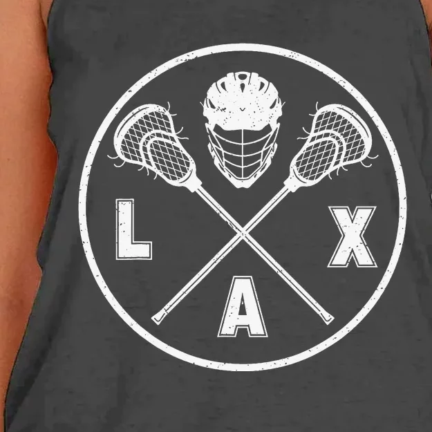 LAX Player Lacrosse Lacrosse Logo Lacrosse Lovers Women's Knotted Racerback Tank