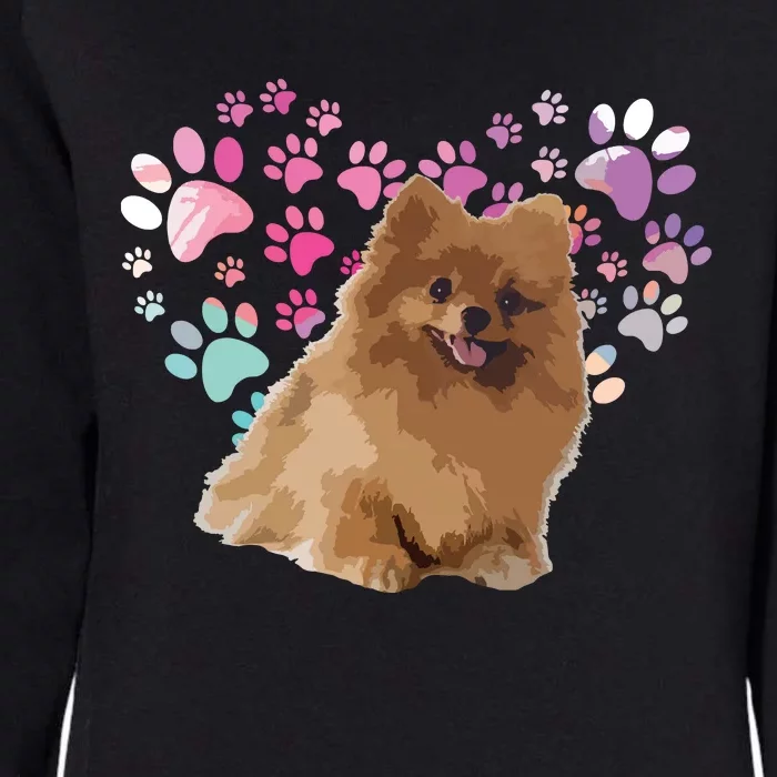 Love Pomeranian Womens California Wash Sweatshirt