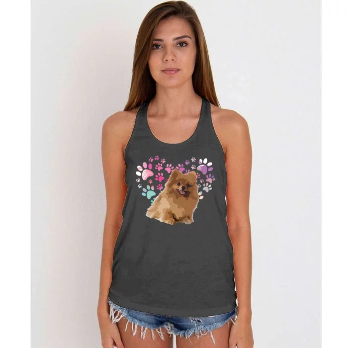 Love Pomeranian Women's Knotted Racerback Tank