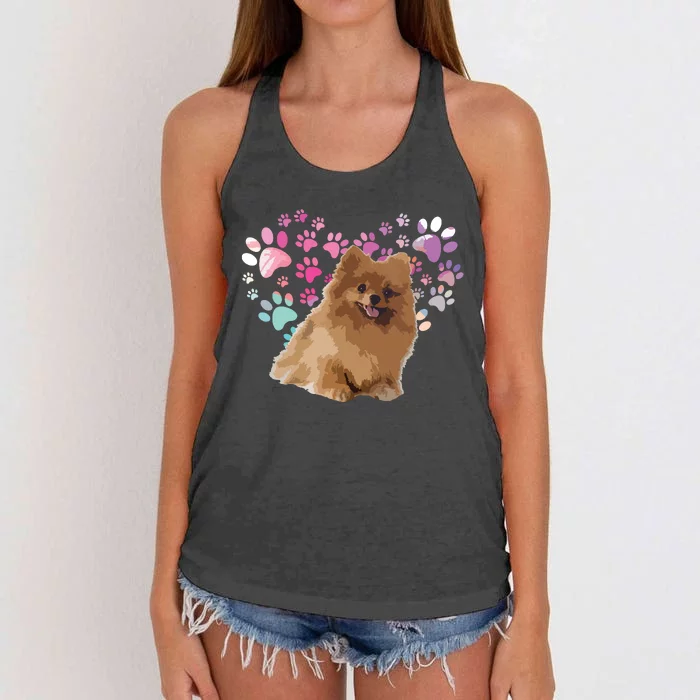 Love Pomeranian Women's Knotted Racerback Tank