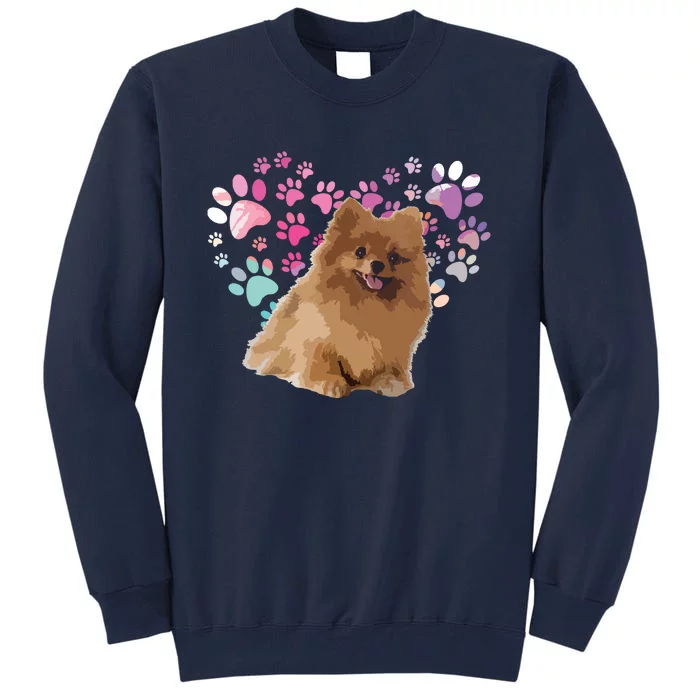 Love Pomeranian Tall Sweatshirt