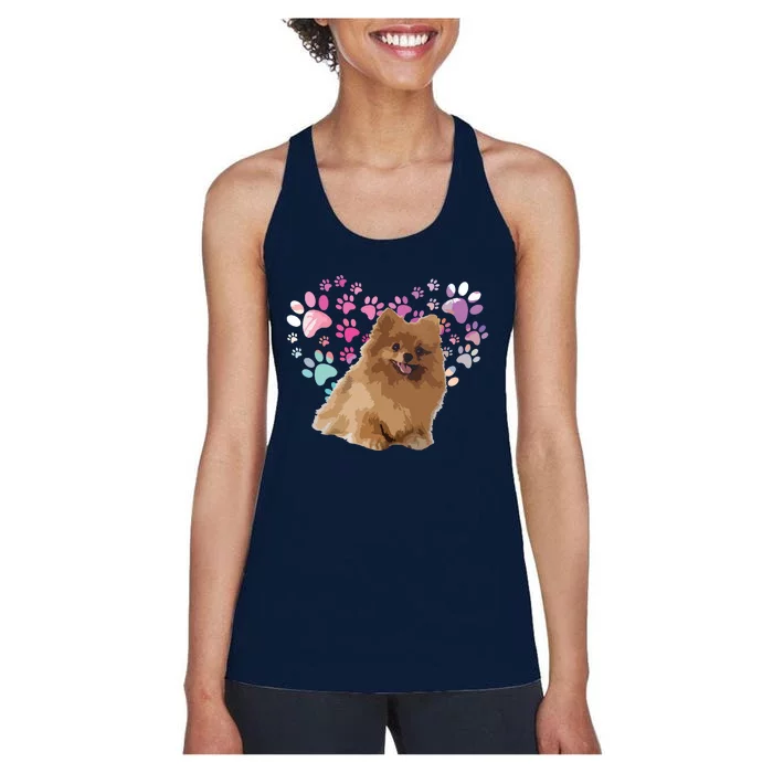 Love Pomeranian Women's Racerback Tank