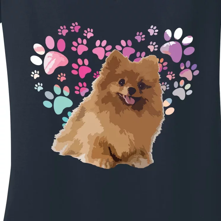 Love Pomeranian Women's V-Neck T-Shirt