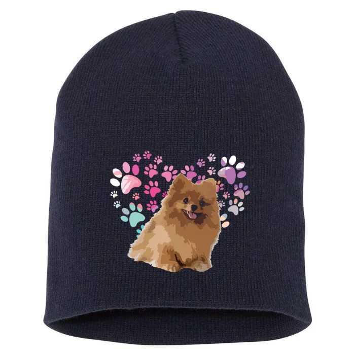 Love Pomeranian Short Acrylic Beanie