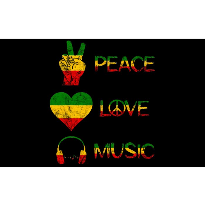 Love Peace Music Rasta Reggae Rastafari Roots Reggae Pride Bumper Sticker