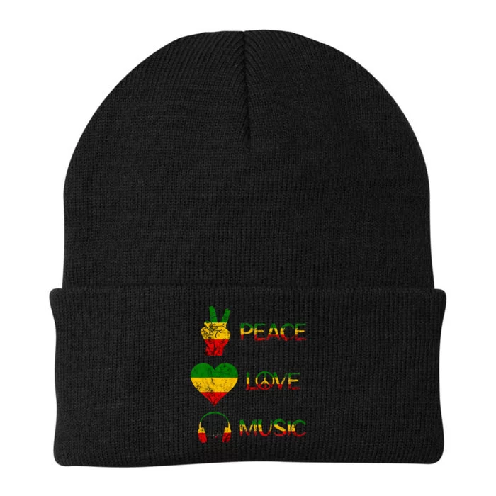 Love Peace Music Rasta Reggae Rastafari Roots Reggae Pride Knit Cap Winter Beanie