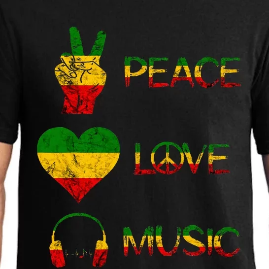 Love Peace Music Rasta Reggae Rastafari Roots Reggae Pride Pajama Set