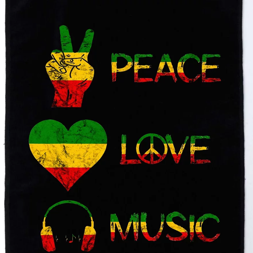 Love Peace Music Rasta Reggae Rastafari Roots Reggae Pride Platinum Collection Golf Towel