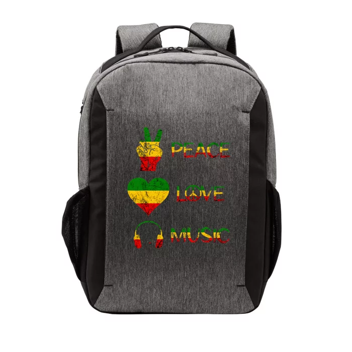 Love Peace Music Rasta Reggae Rastafari Roots Reggae Pride Vector Backpack