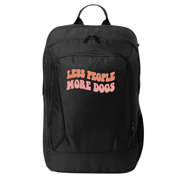 Less People More Dogs Funny Humorous Dog Lovers City Backpack