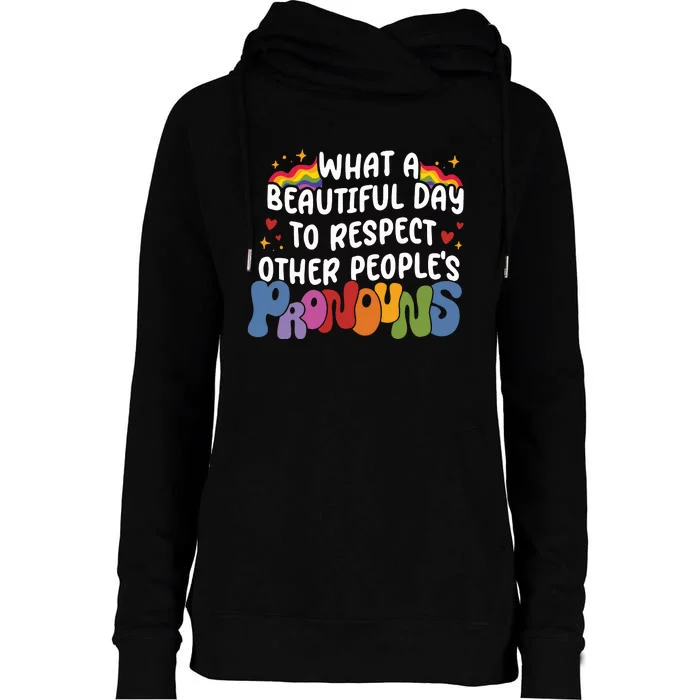 Lgbtq Pride Month Love Womens Funnel Neck Pullover Hood