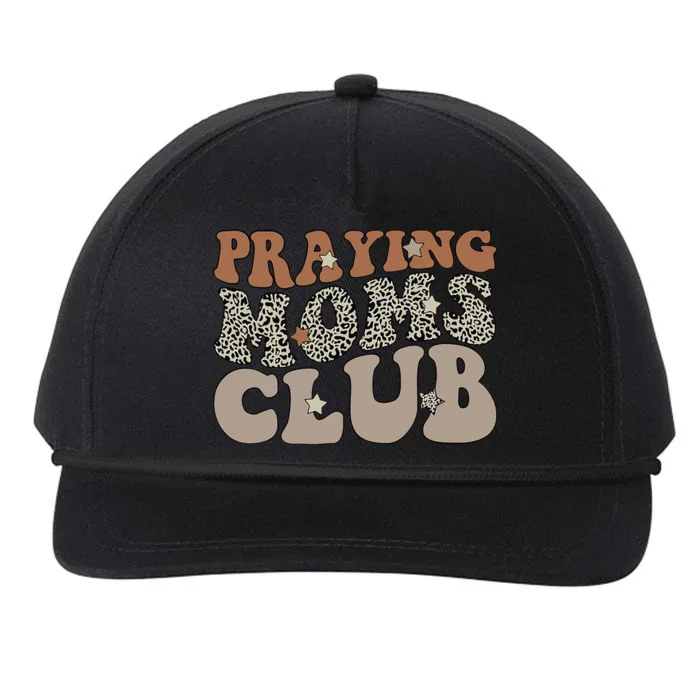 Leopard Praying Moms Club Jesus Christian Religious For Mom Snapback Five-Panel Rope Hat