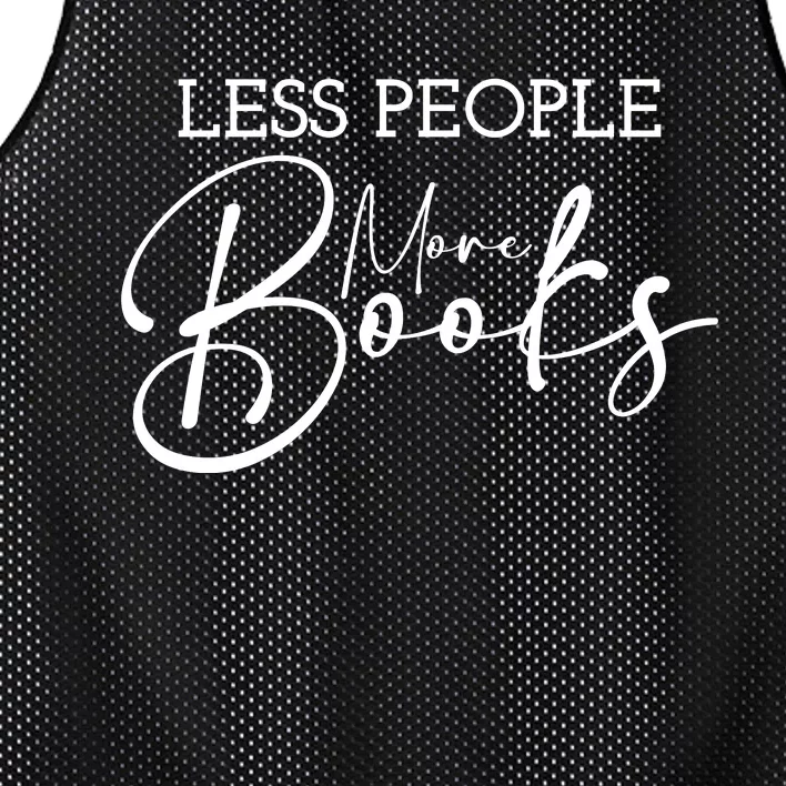 Less People More Books Mesh Reversible Basketball Jersey Tank