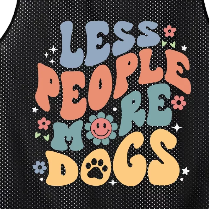 Less People More Dogs Mesh Reversible Basketball Jersey Tank