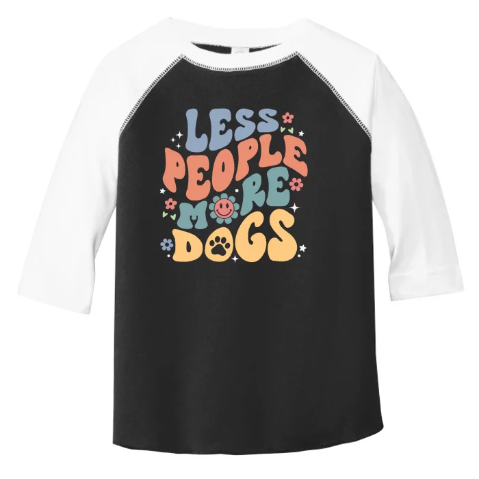 Less People More Dogs Toddler Fine Jersey T-Shirt