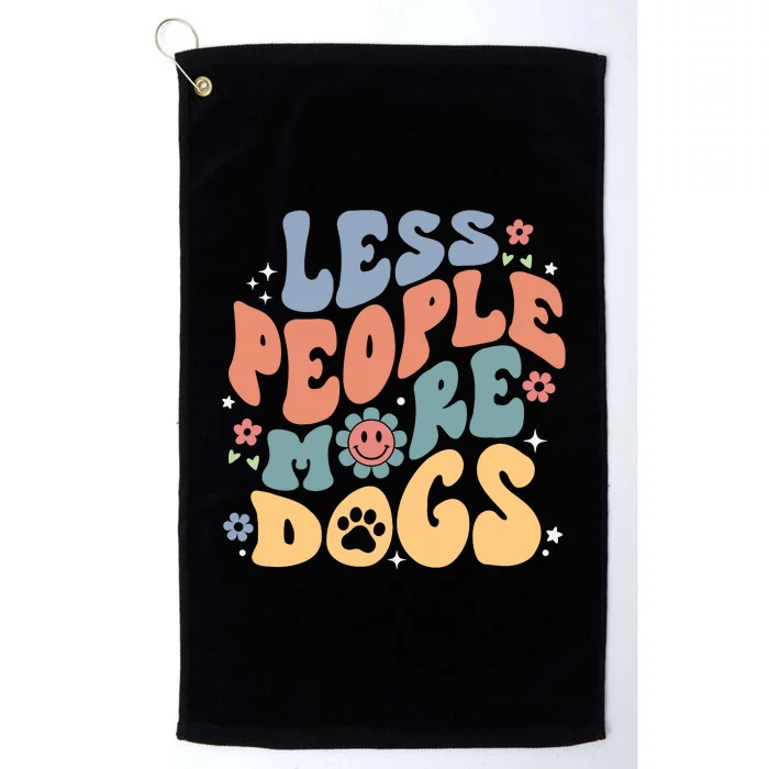 Less People More Dogs Platinum Collection Golf Towel