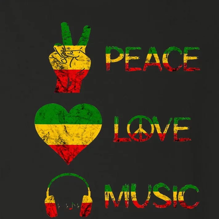 Love Peace Music Rasta Reggae Rastafari Roots Reggae Pride Toddler Long Sleeve Shirt