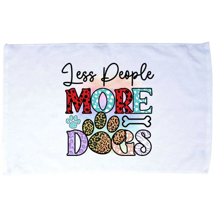 Less People More Dogs Microfiber Hand Towel