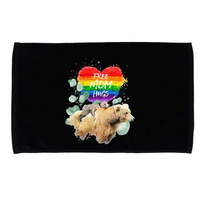 LGBT Pride Mama Bear Free Mom Hugs Rainbow Mothers Day Love Microfiber Hand Towel