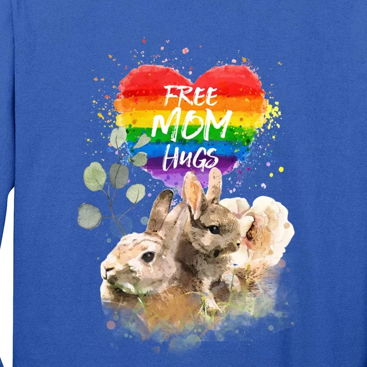 Lgbt Pride Mama Rabbit Bunny Free Mom Hugs Mothers Day Gift Long Sleeve Shirt