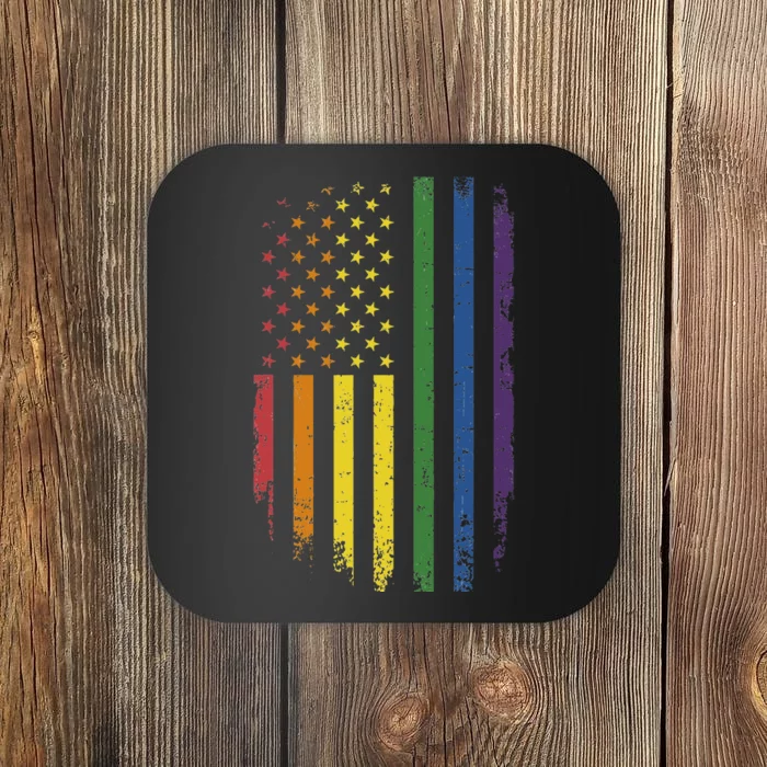 LGBTQ+ Pride Month US American Rainbow Flag For Equal Rights Coaster