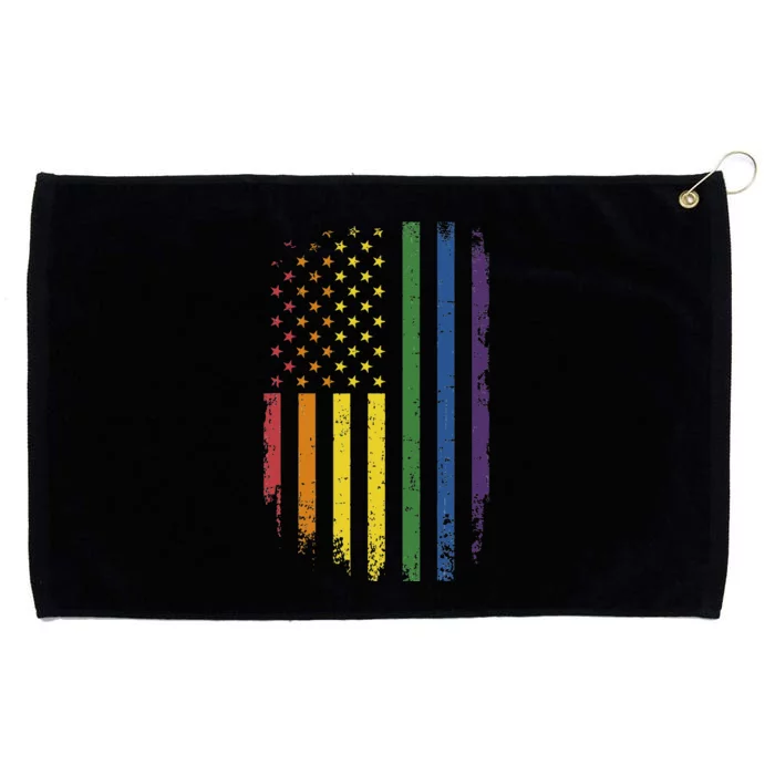 LGBTQ+ Pride Month US American Rainbow Flag For Equal Rights Grommeted Golf Towel