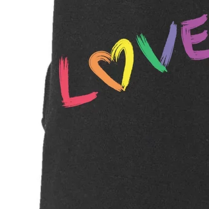 Love Pride Month Rainbow Doggie 3-End Fleece Hoodie