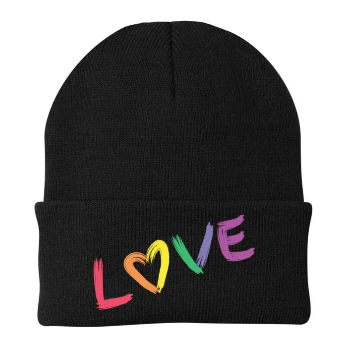 Love Pride Month Rainbow Knit Cap Winter Beanie