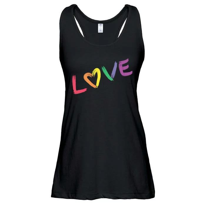 Love Pride Month Rainbow Ladies Essential Flowy Tank