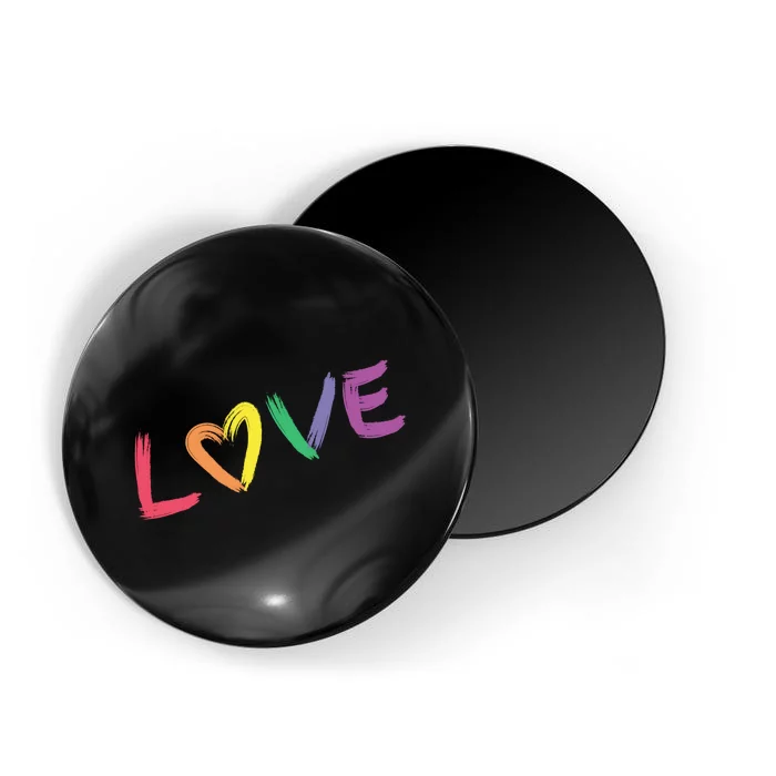 Love Pride Month Rainbow Magnet