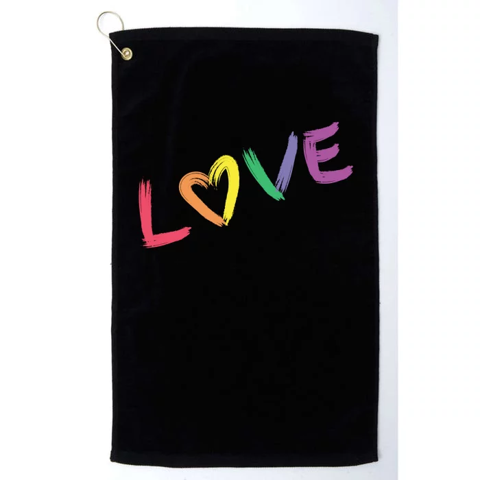 Love Pride Month Rainbow Platinum Collection Golf Towel